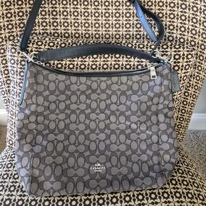 Coach Gray Signature Shoulder Bag